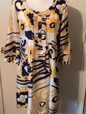 Lilly Pulitzer Silk Floral Dress 14 - Like new